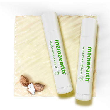 Mamaearth Nourishing 100% Natural Lip Balm with Vitamin E and Shea Butter - 4 g | 12-Hour Moisturization | Makes Lips Soft & Supple